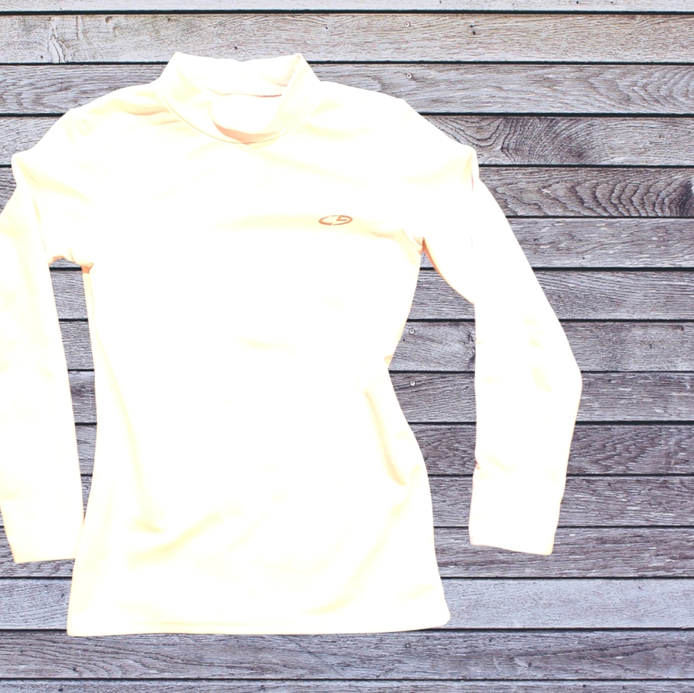 Medium Kids Cold Weather Gear Long Sleeve White Shirt Ski Mock